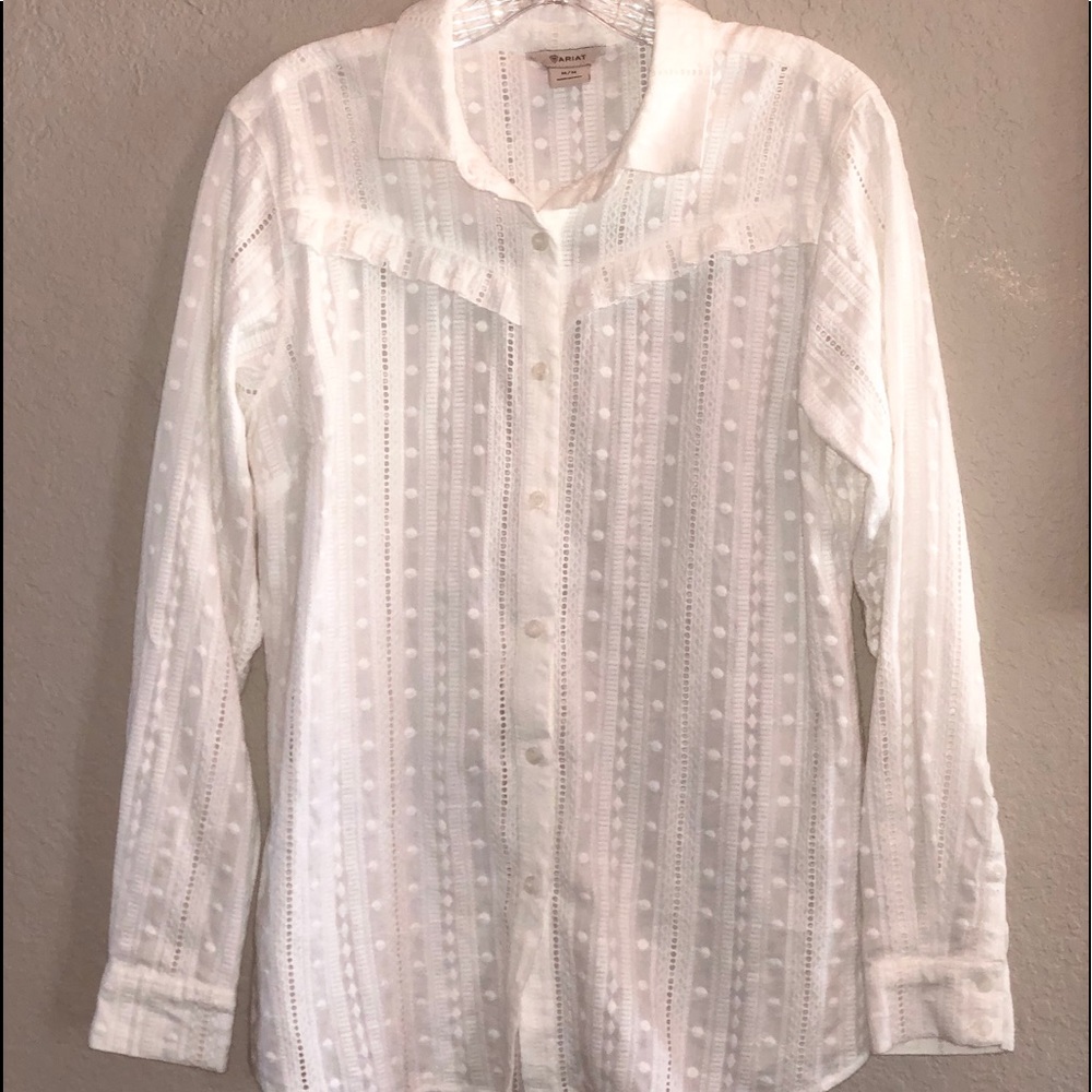 Ariat Button down woman’s white shirt